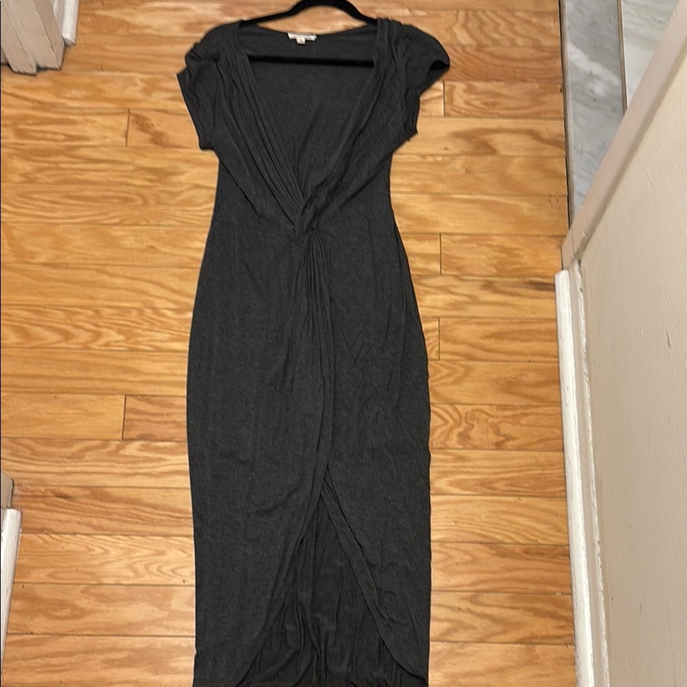 Marshalls Black Ruched Sheath Maxi Dress